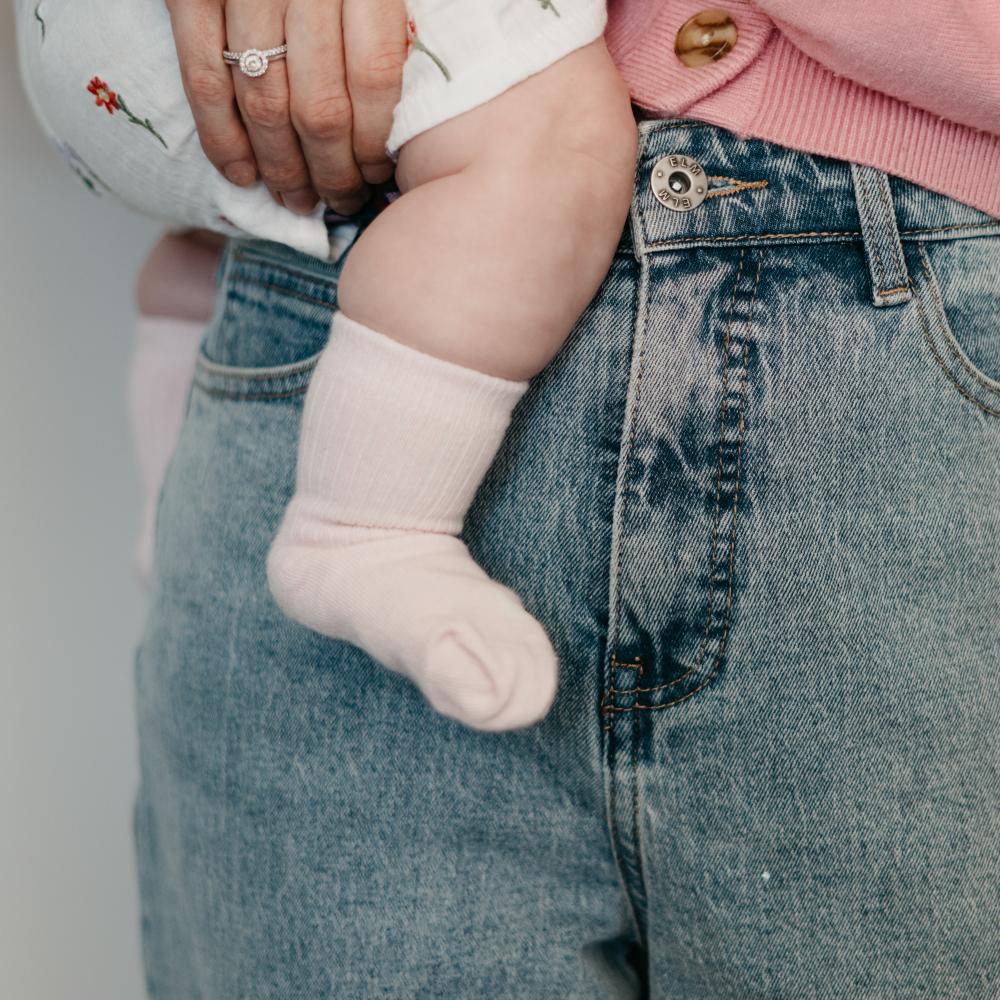 Organic Cotton Baby Socks - Blush