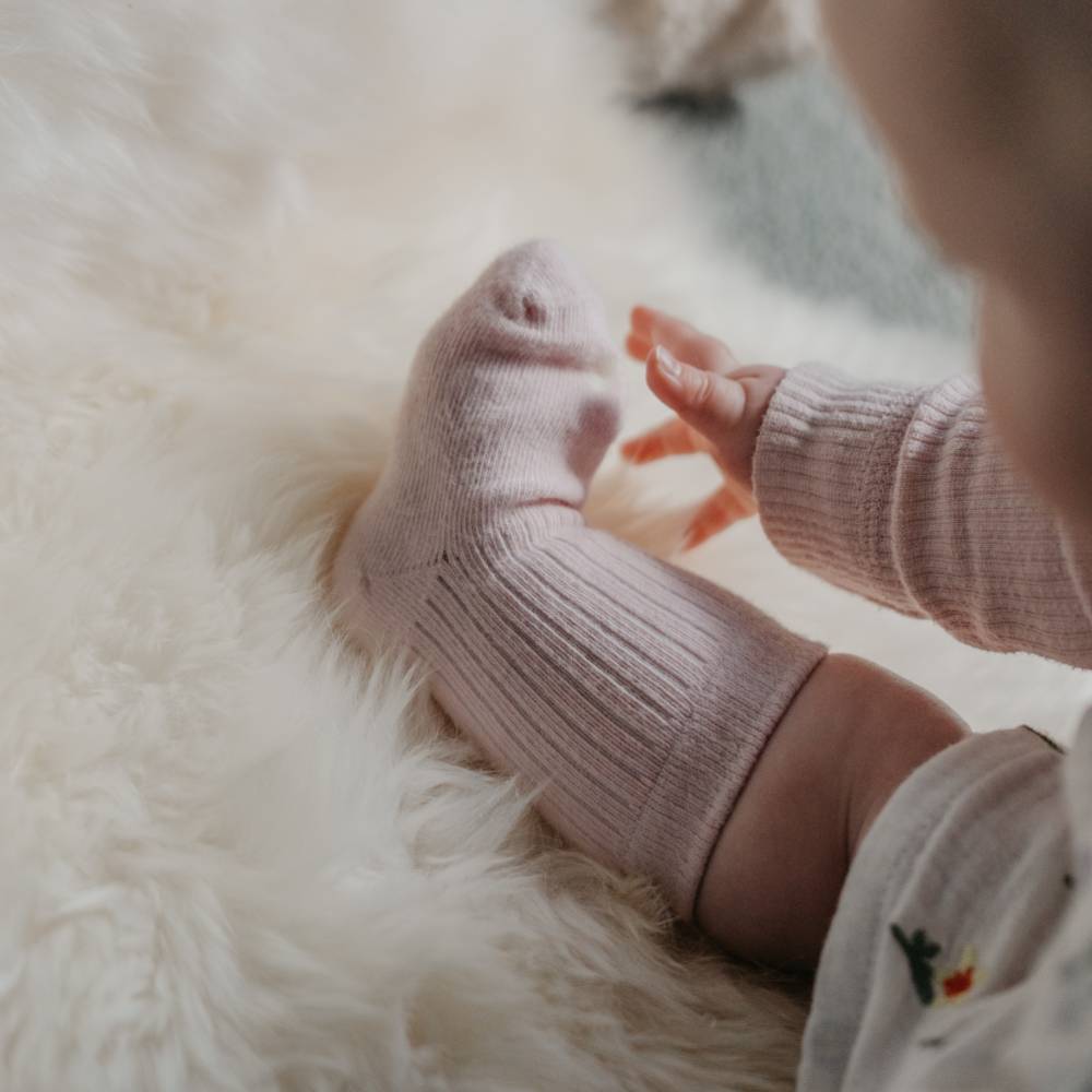 Organic Cotton Baby Socks - Blush