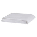 A folded white fabric brolly sheet protector sheet, shown on a plain white background.