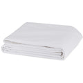 A folded white brolly sheet duvet protector shown on a clean white background.