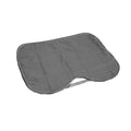 Grey brolly sheet quilted car seat protector pad on a white background