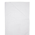 A plain white waterproof sleeping bag liner with the corner folded down shown against a white background.