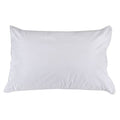 A plain white rectangular pillow with cotton pillow protector shown against a solid white background.