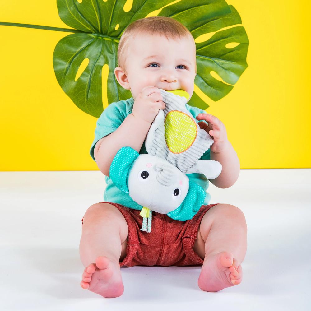 Snuggle & Teethe Plush Teether - Elephant