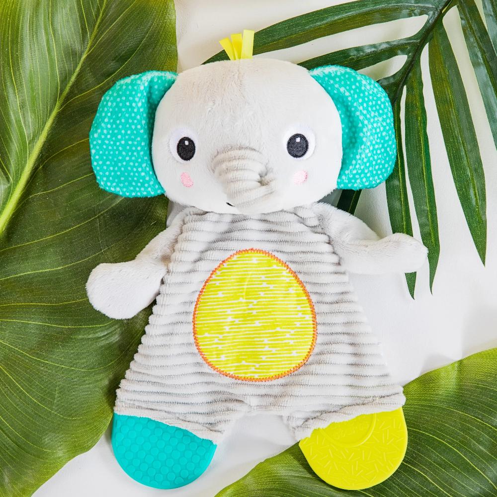 Snuggle & Teethe Plush Teether - Elephant