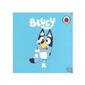 Blue Bluey Board book on white background. 
