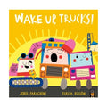 Wake Up, Trucks! book on a white background. 