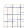 Navy Checker fitted sheet on white background