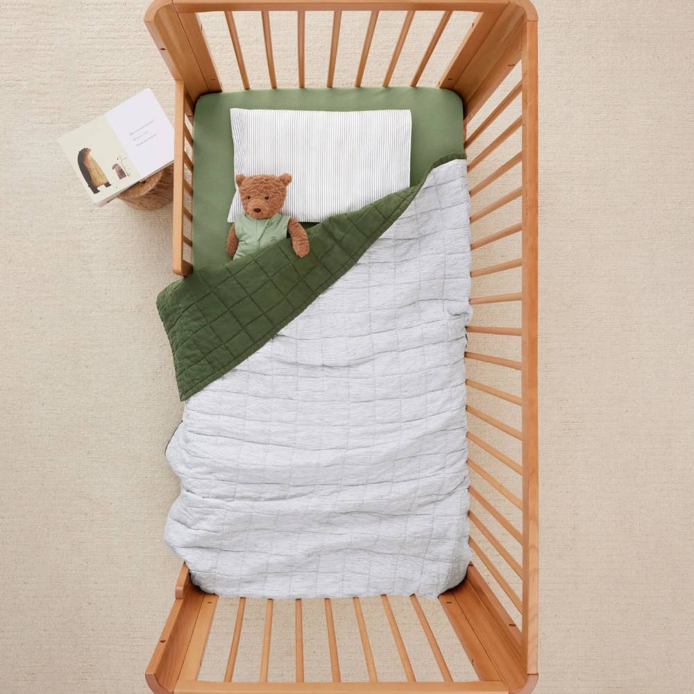 Quilted Coverlet Blanket - Hunter Stripe