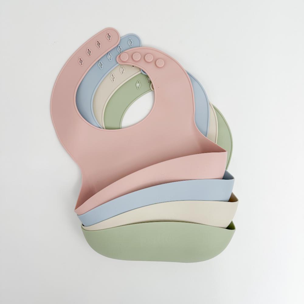 Silicone Baby Bib Large - Sand