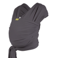 Dark Gray Organic Boba Wrap baby carrier wrap on a white background