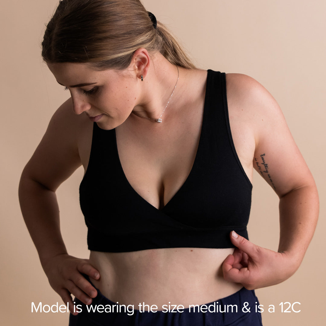 All Seasons Merino Sleep Bra - Black