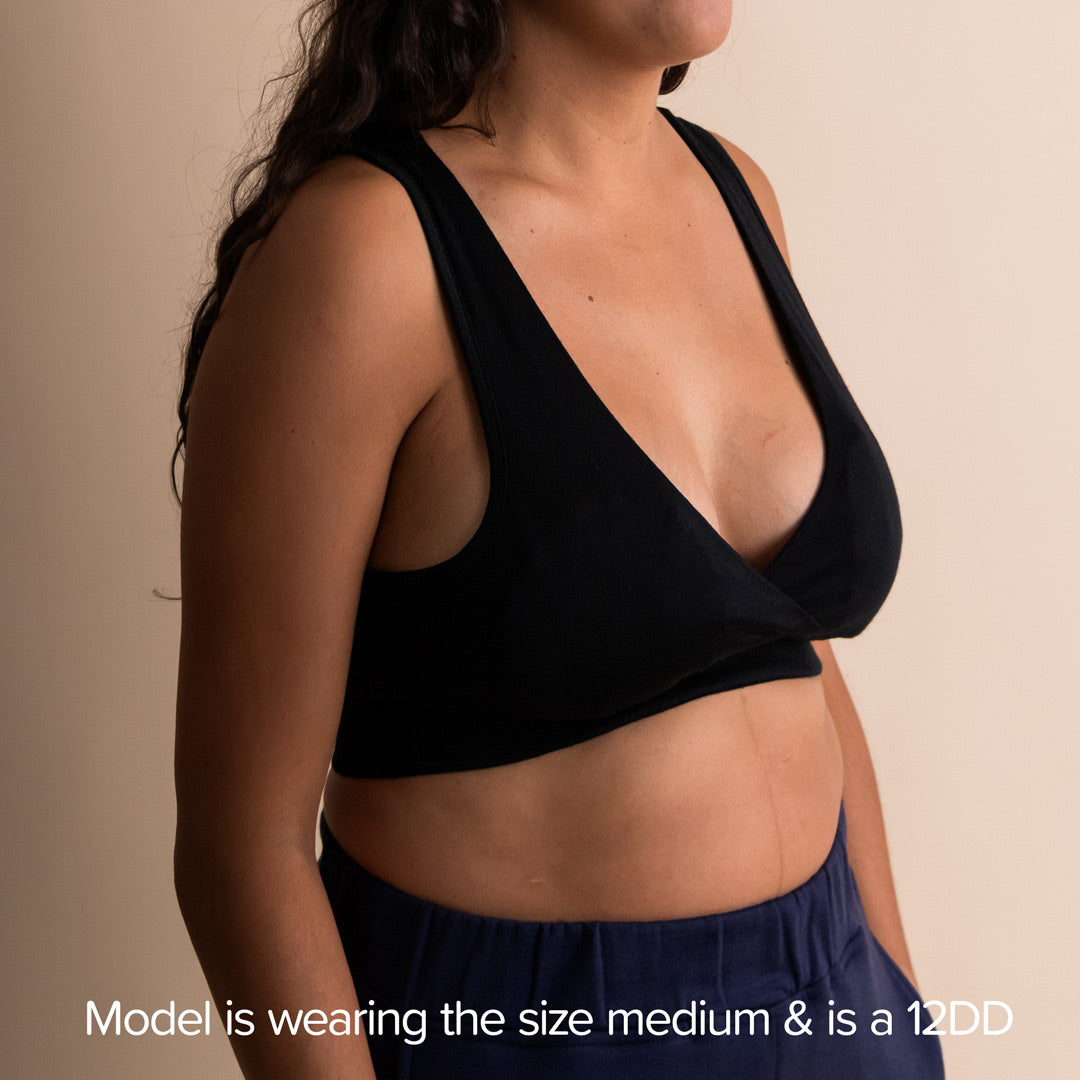 All Seasons Merino Sleep Bra - Black