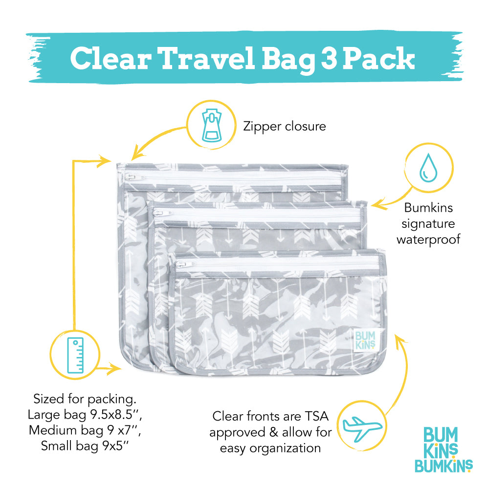 Clear Travel Bag 3pk - Evil Eye