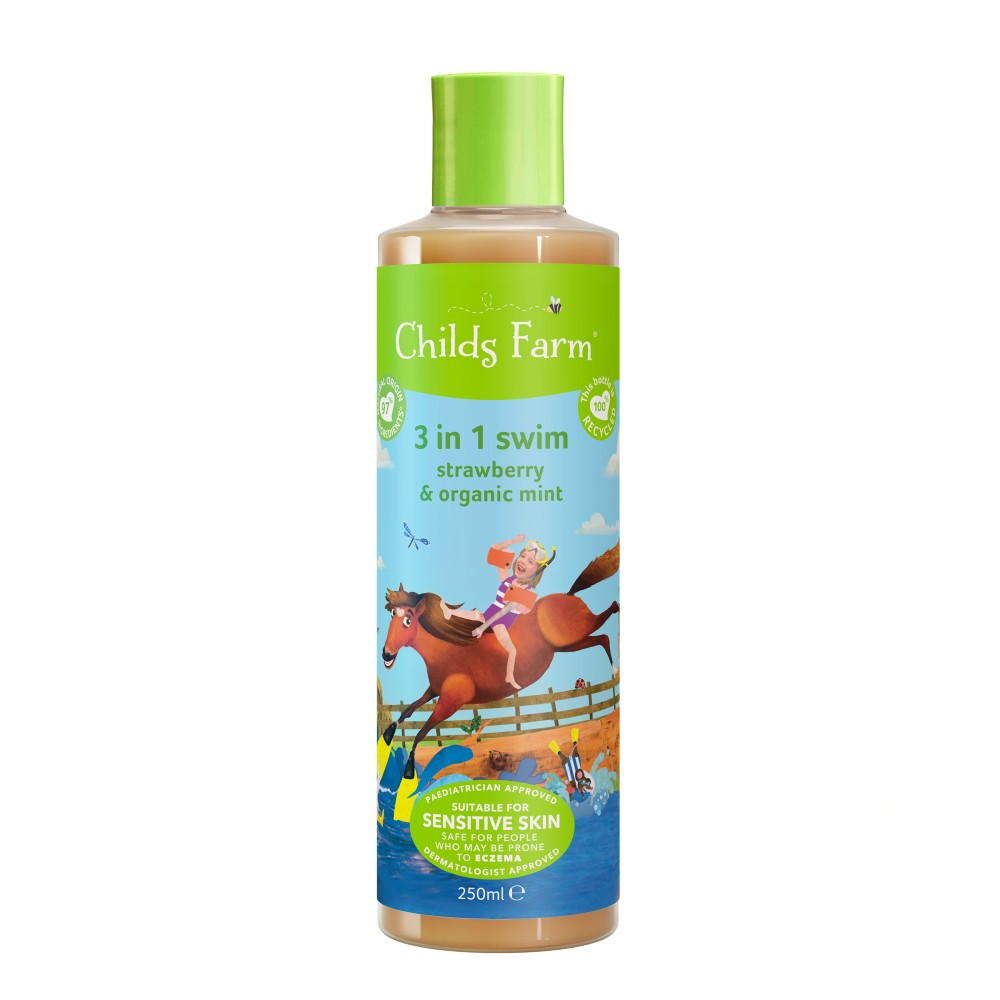 3 in 1 Swim Hair & Body Wash - Strawberry & Mint