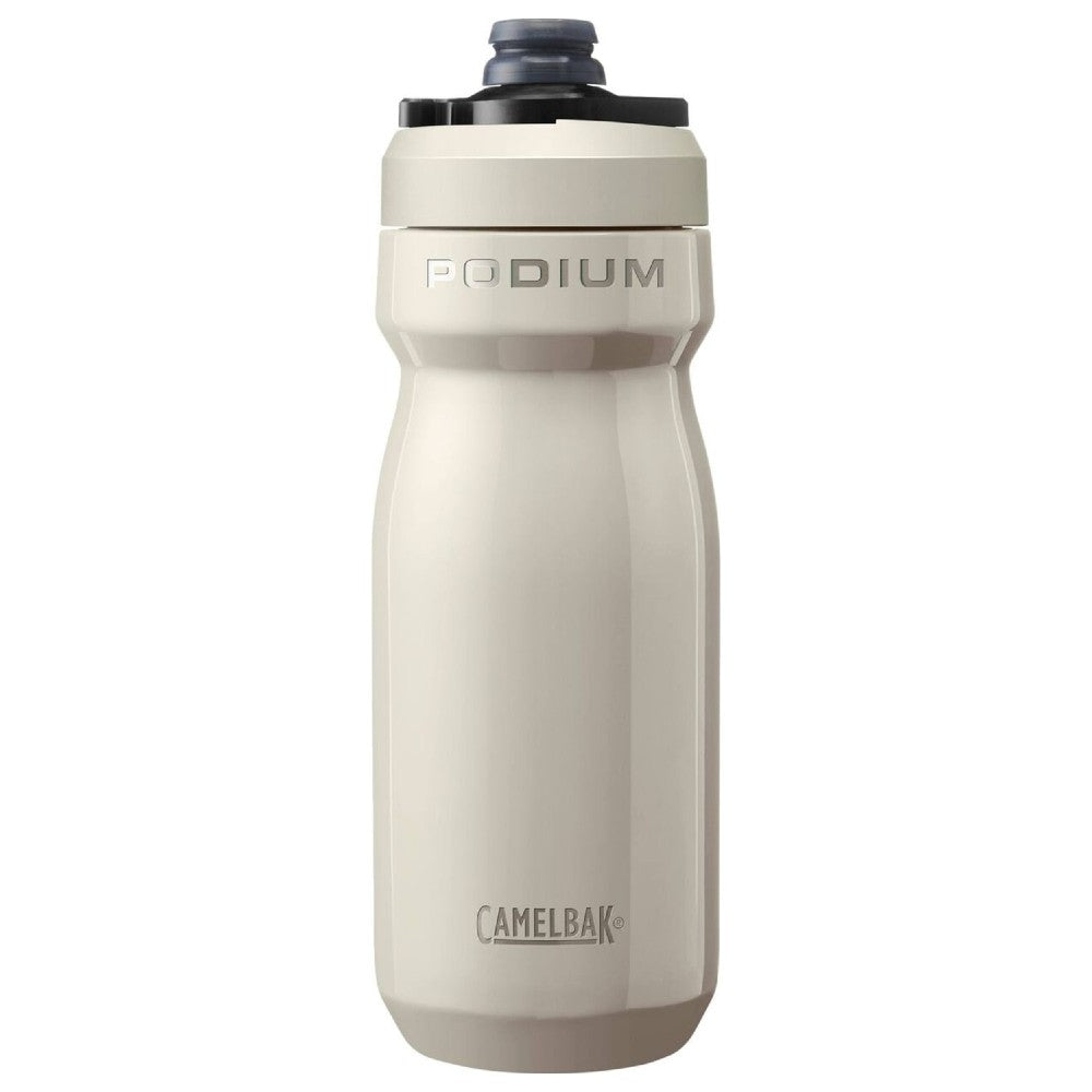 Cream twist lock top stainless steel insulated water bottle