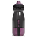 Purple and black polypropylene twist lock top water bottle