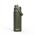 Olive green chug top stainless steel insulated water bottle