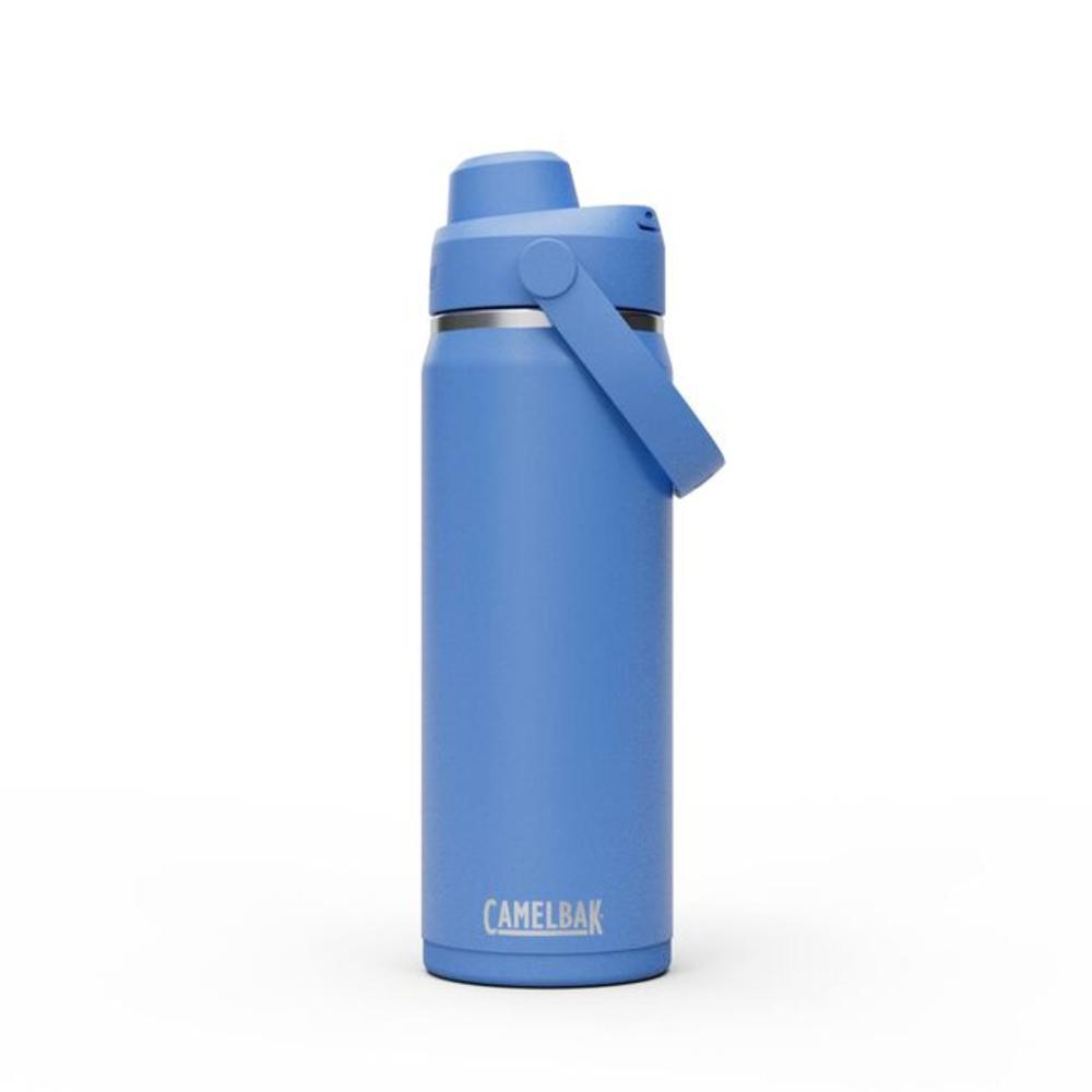 Blue chug top stainless steel insulated water bottle