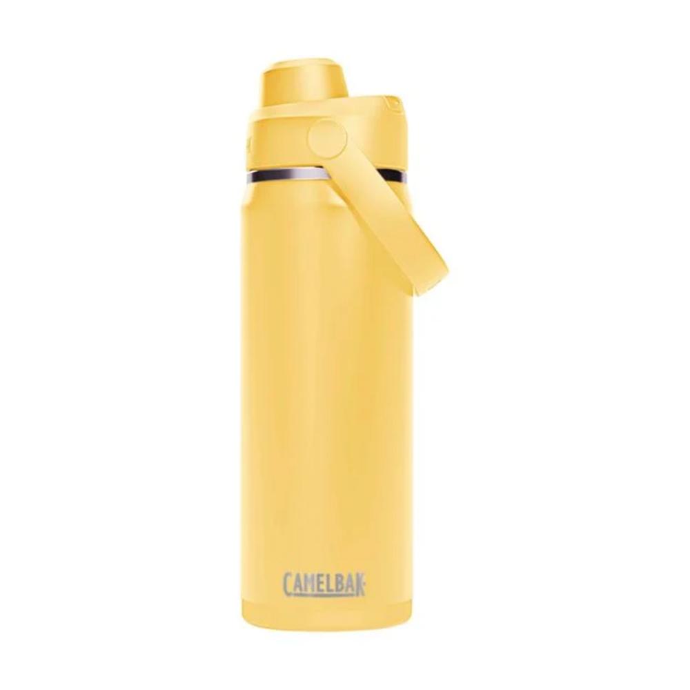 Yellow chug top stainless steel insulated water bottle