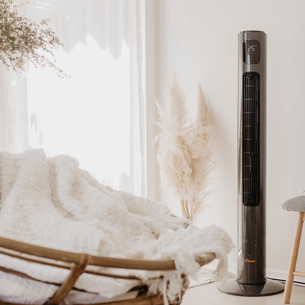 Tower Fan and Air Circulator (116 cm) - Charcoal