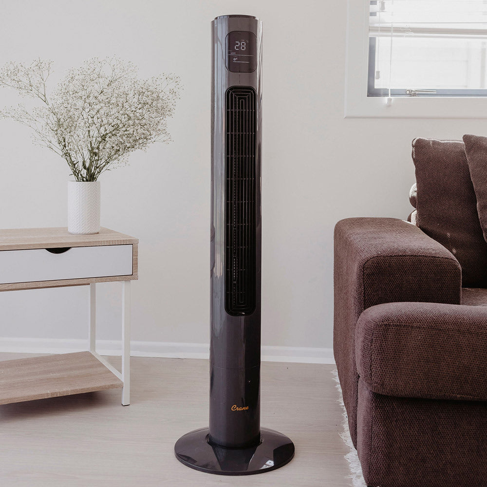 Tower Fan and Air Circulator (116 cm) - Charcoal