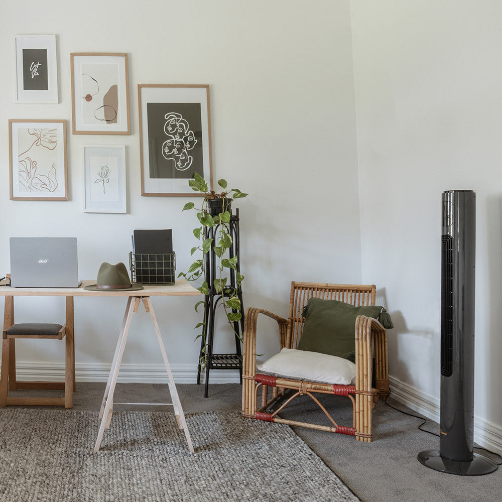 Tower Fan and Air Circulator (116 cm) - Charcoal
