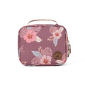 Floral-patterned lunch bag on a white background