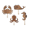 Cove Coastal Wall Hooks 4pk on a white background