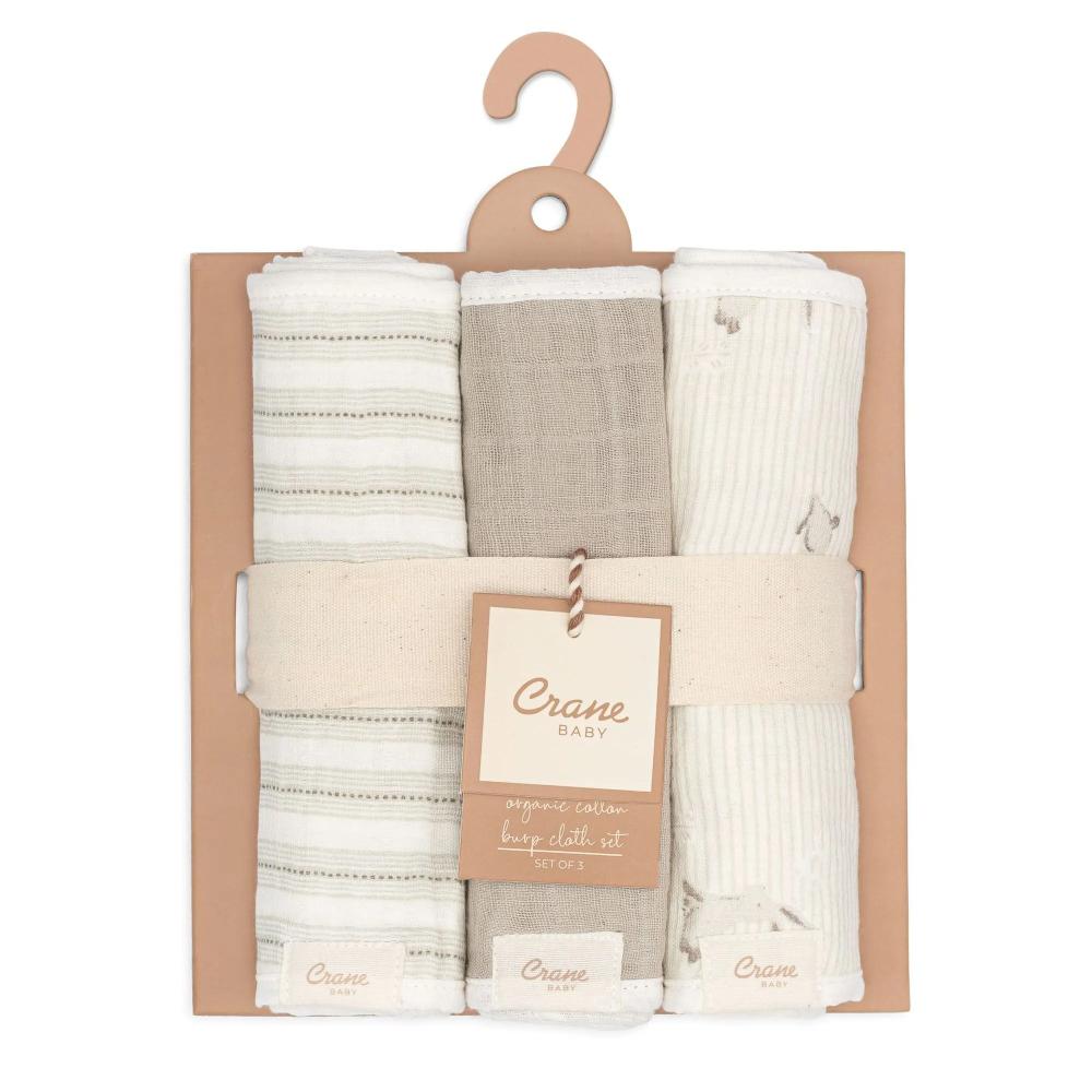 Organic Cotton Burp Cloths 3pk - Avery Bunny