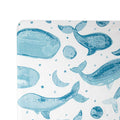 Fitted Sheet - Caspian Whale on a white background