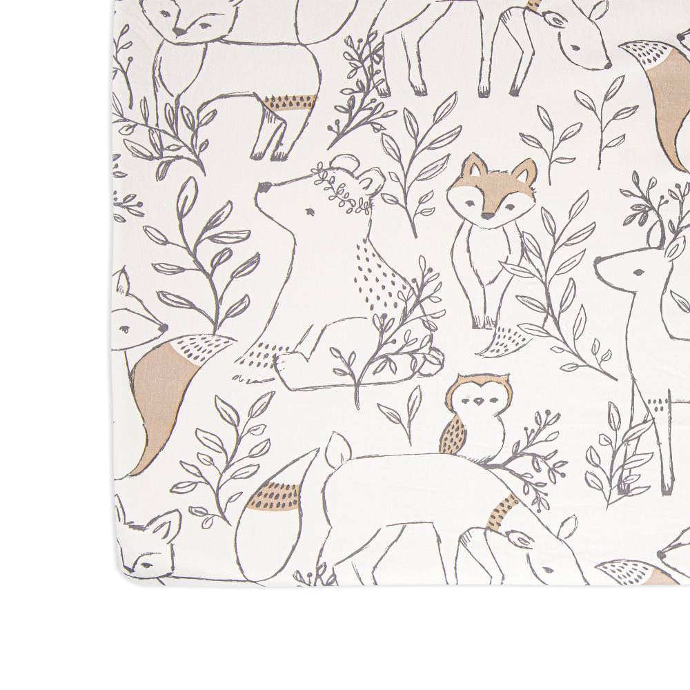 Fitted Sheet - Ezra Woodland on a white background