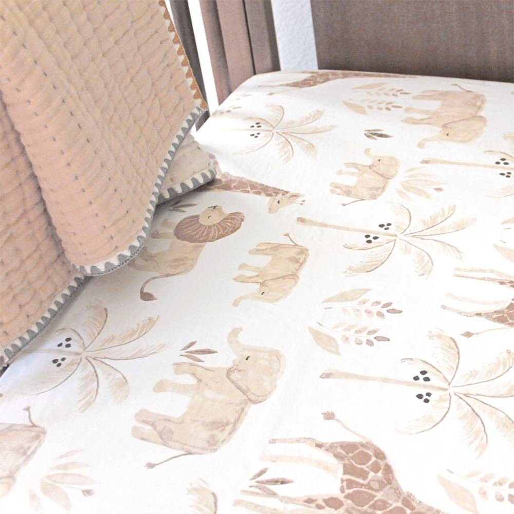 Fitted Sheet - Kendi Animal on a white background