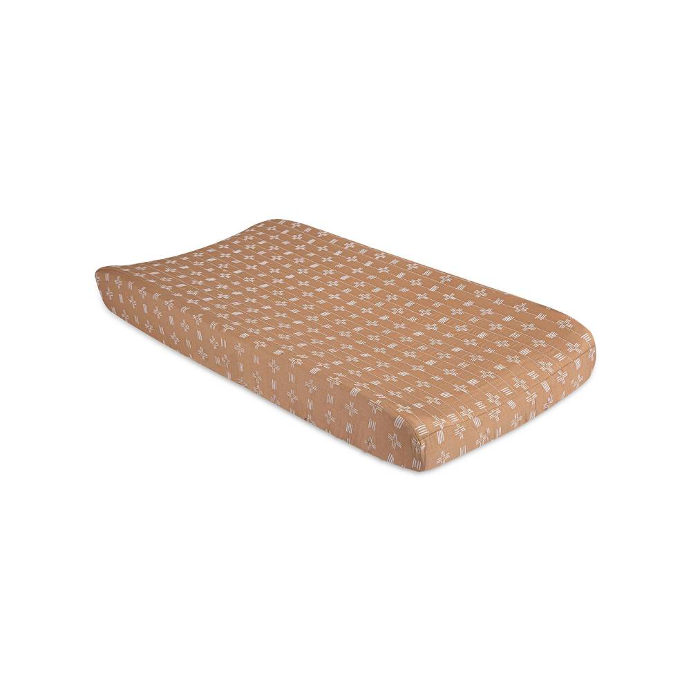 Quilted Change Pad Cover - Ezra on a white background