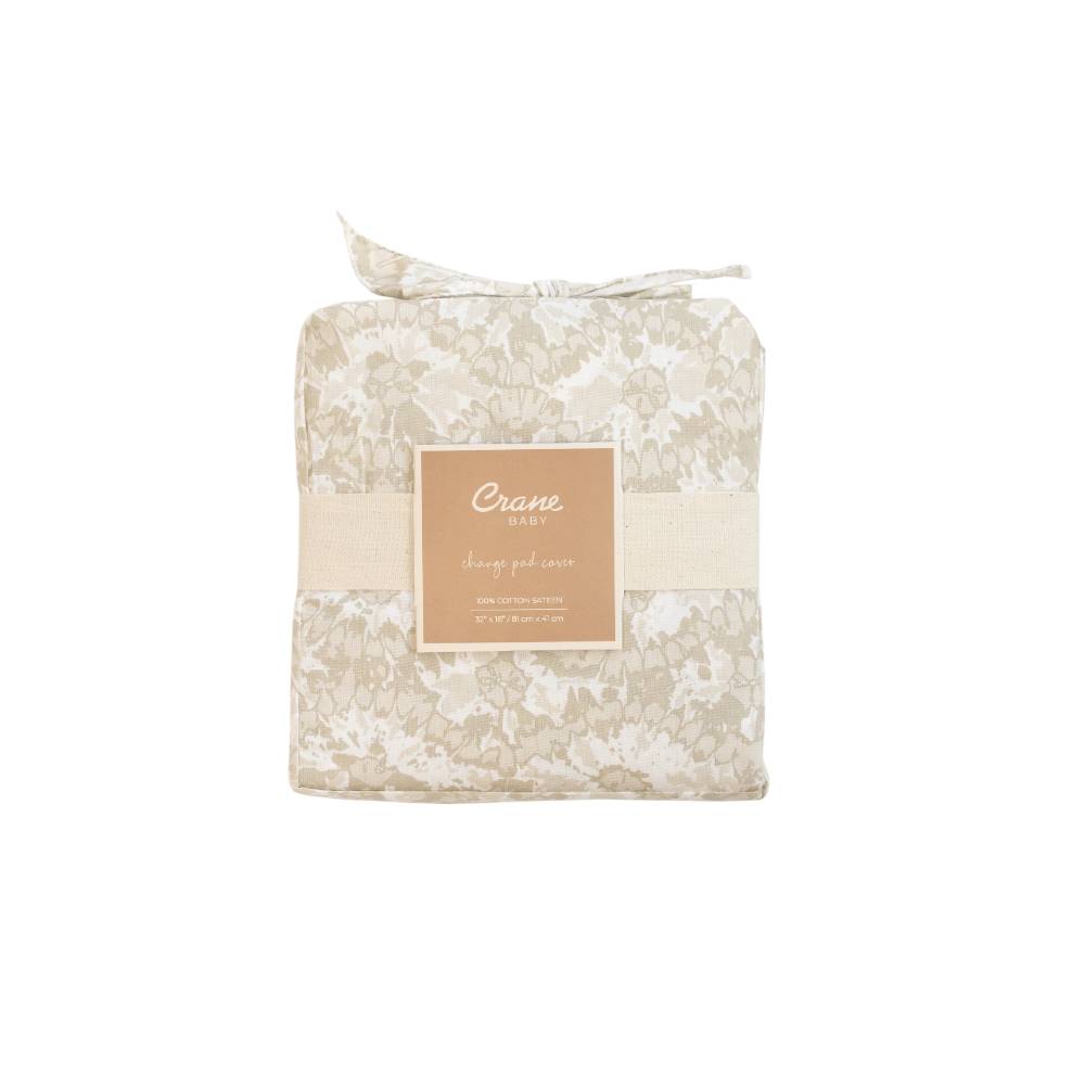 Quilted Change Pad Cover - Willow on a white background
