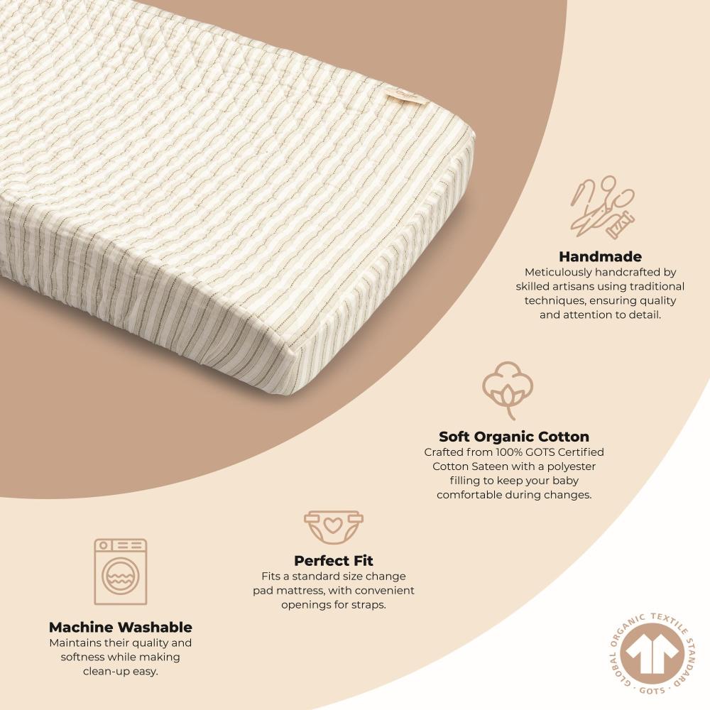 Organic Cotton Change Pad Cover - Avery Stripe
