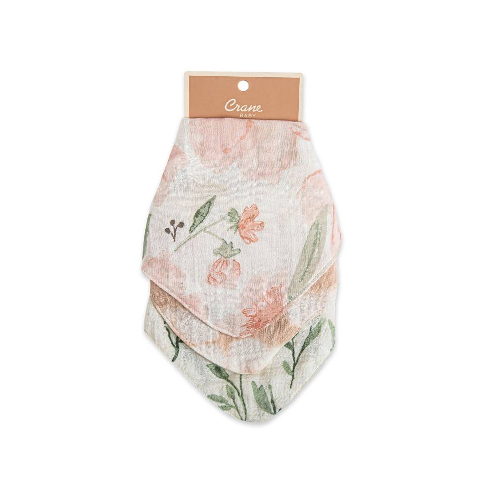 Muslin Bandana Bib Set 3pk - Parker on a white background