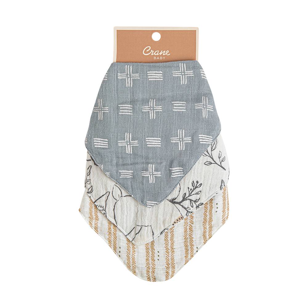 Muslin Bandana Bib Set 3pk - Ezra