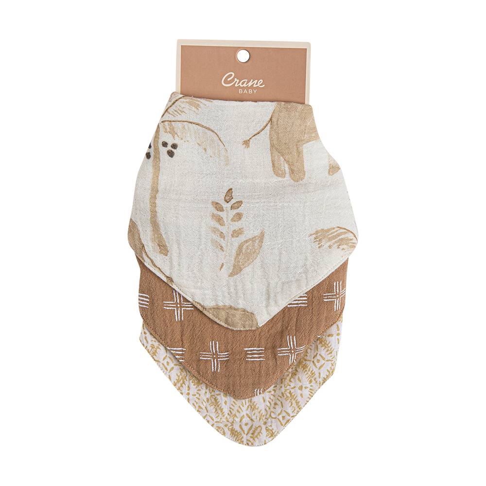 Muslin Bandana Bib Set 3pk - Kendi