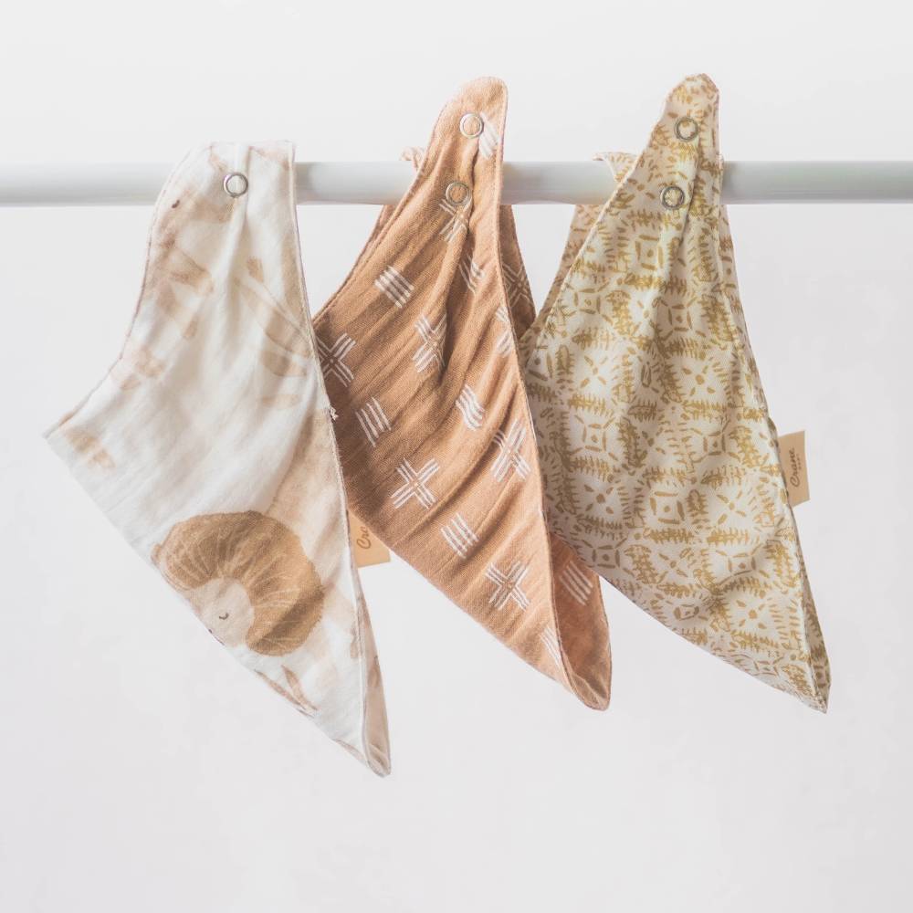 Muslin Bandana Bib Set 3pk - Kendi