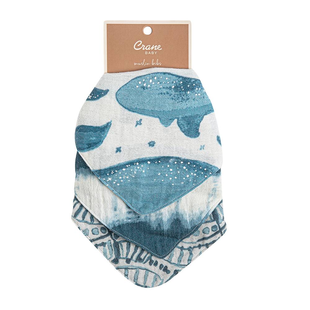 Muslin Bandana Bib Set 3pk - Caspian