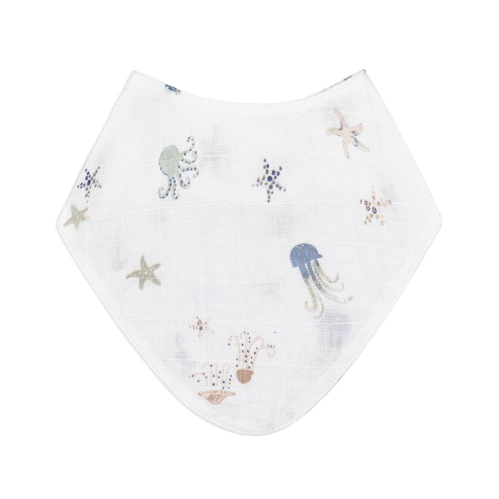 Muslin Bandana Bib Set 3pk - Cove - Sea Life