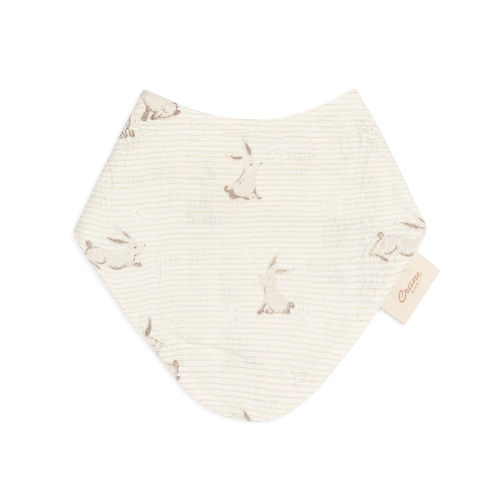Organic Muslin Bandana Bib Set 3pk - Avery Bunny