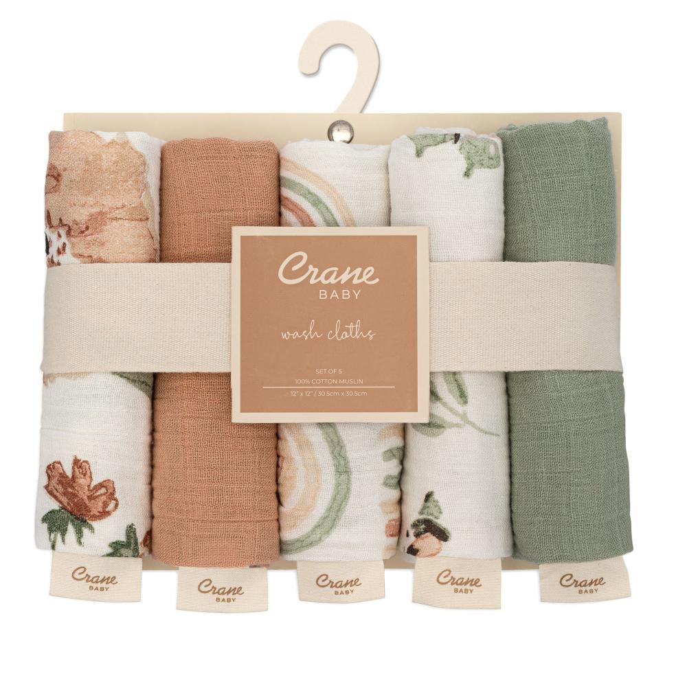 Wash Cloth Set 5pk - Parker Floral