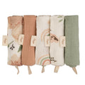 Wash Cloth Set 5pk - Parker Floral on a white background