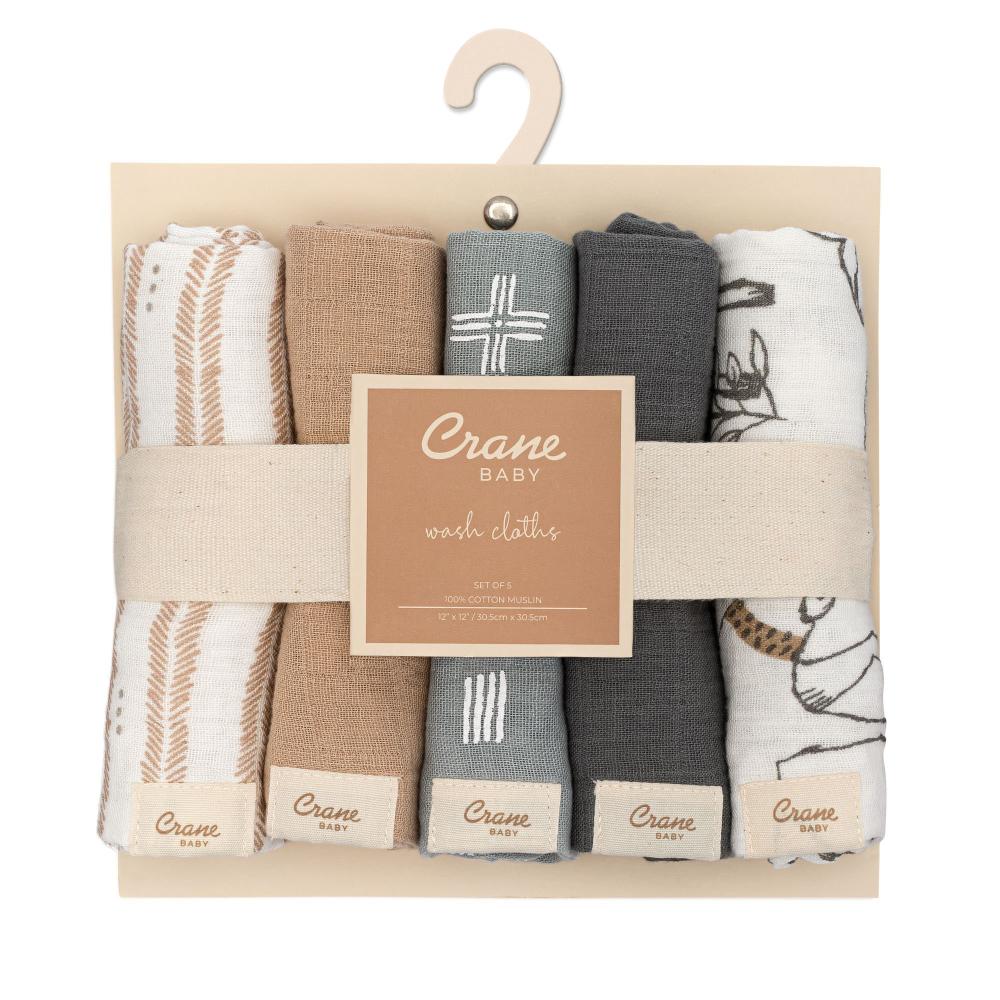 Wash Cloth Set 5pk - Ezra Woodland