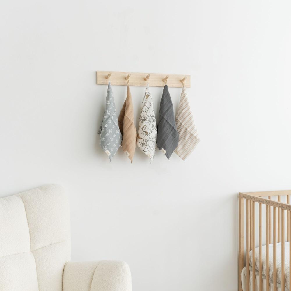 Wash Cloth Set 5pk - Ezra Woodland