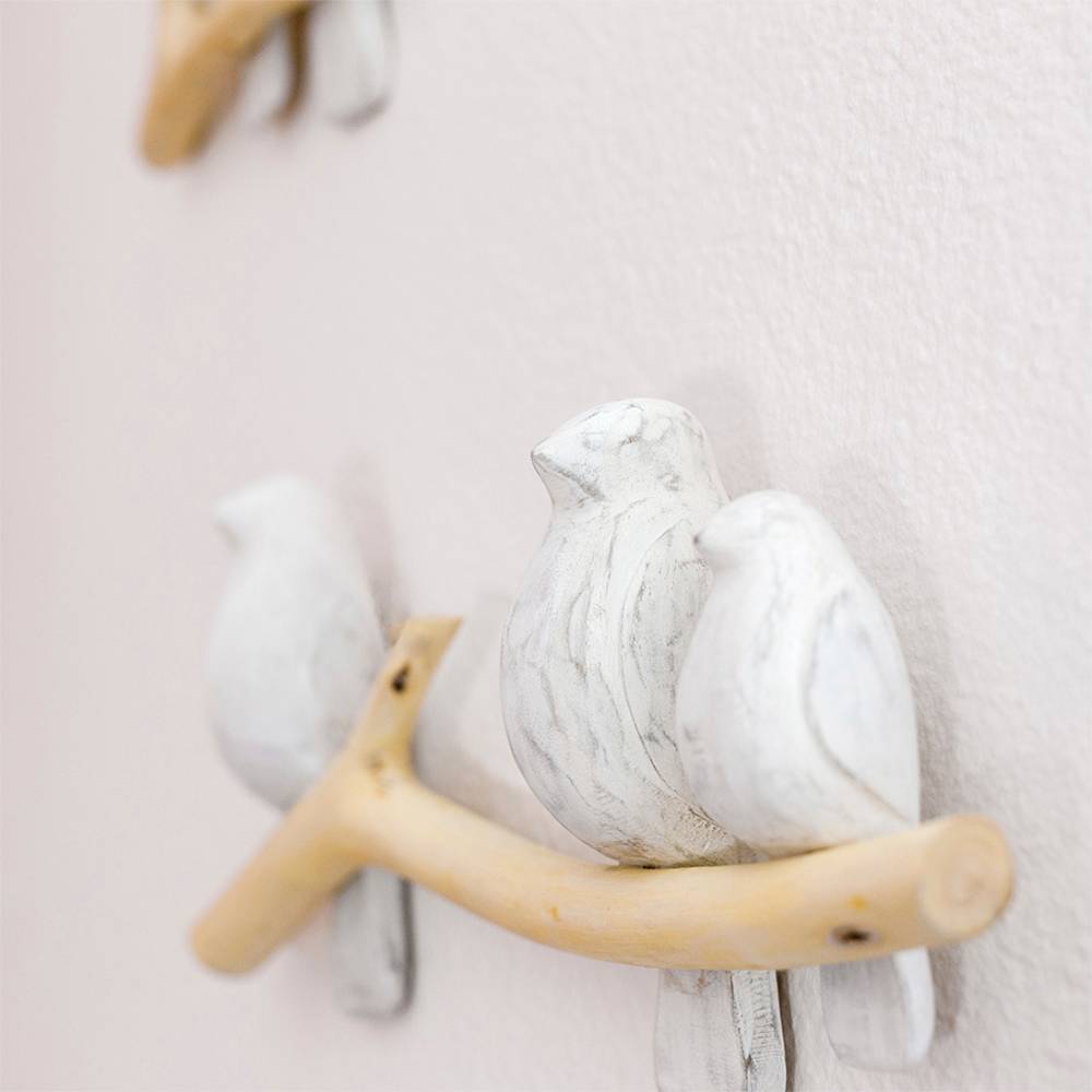 Wooden Perch Wall Decor - 2pc