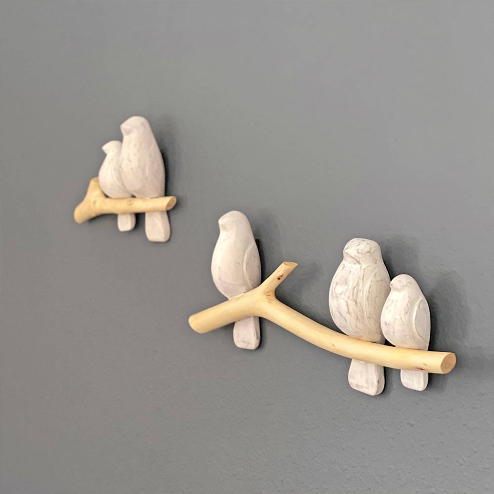 Wooden Perch Wall Decor - 2pc