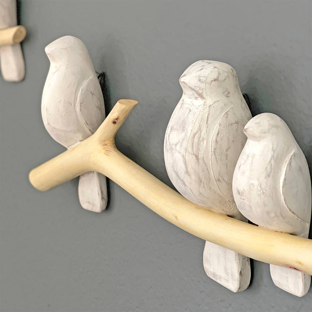 Wooden Perch Wall Decor - 2pc